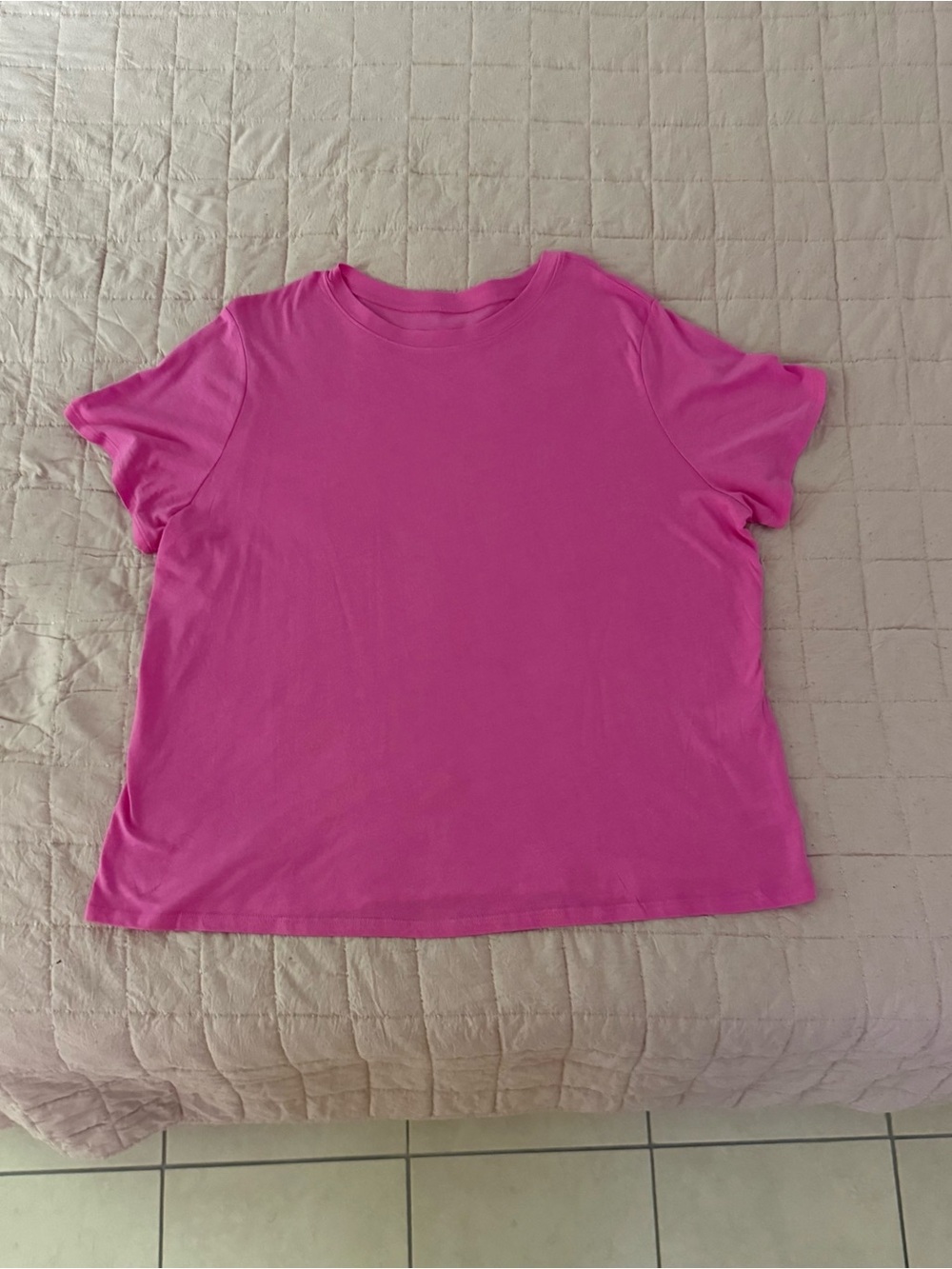 A New Day, Women’s Crew Neck Tee in Bright Pink